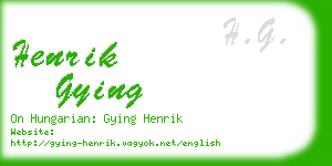 henrik gying business card